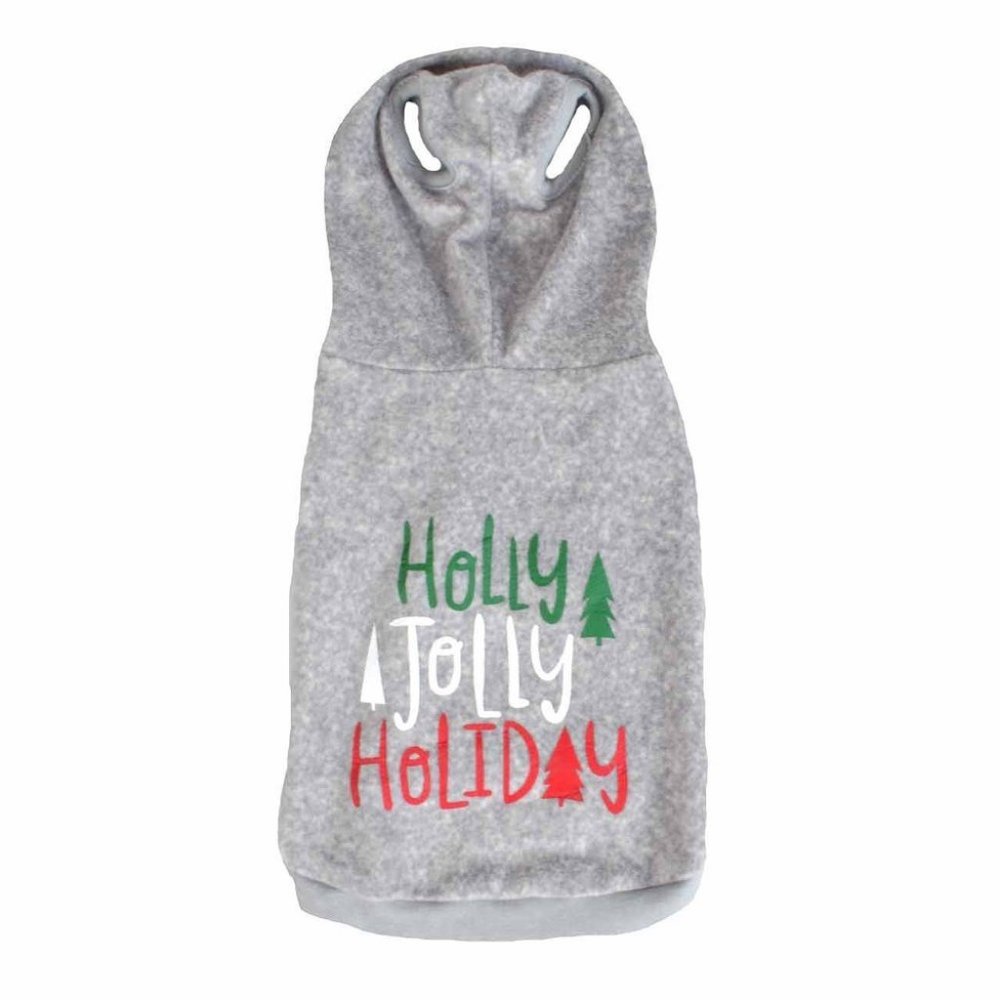 NEW! Holly Jolly Holiday Cat / Dog Gray Pajamas